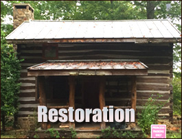 Historic Log Cabin Restoration  Orange County, North Carolina
